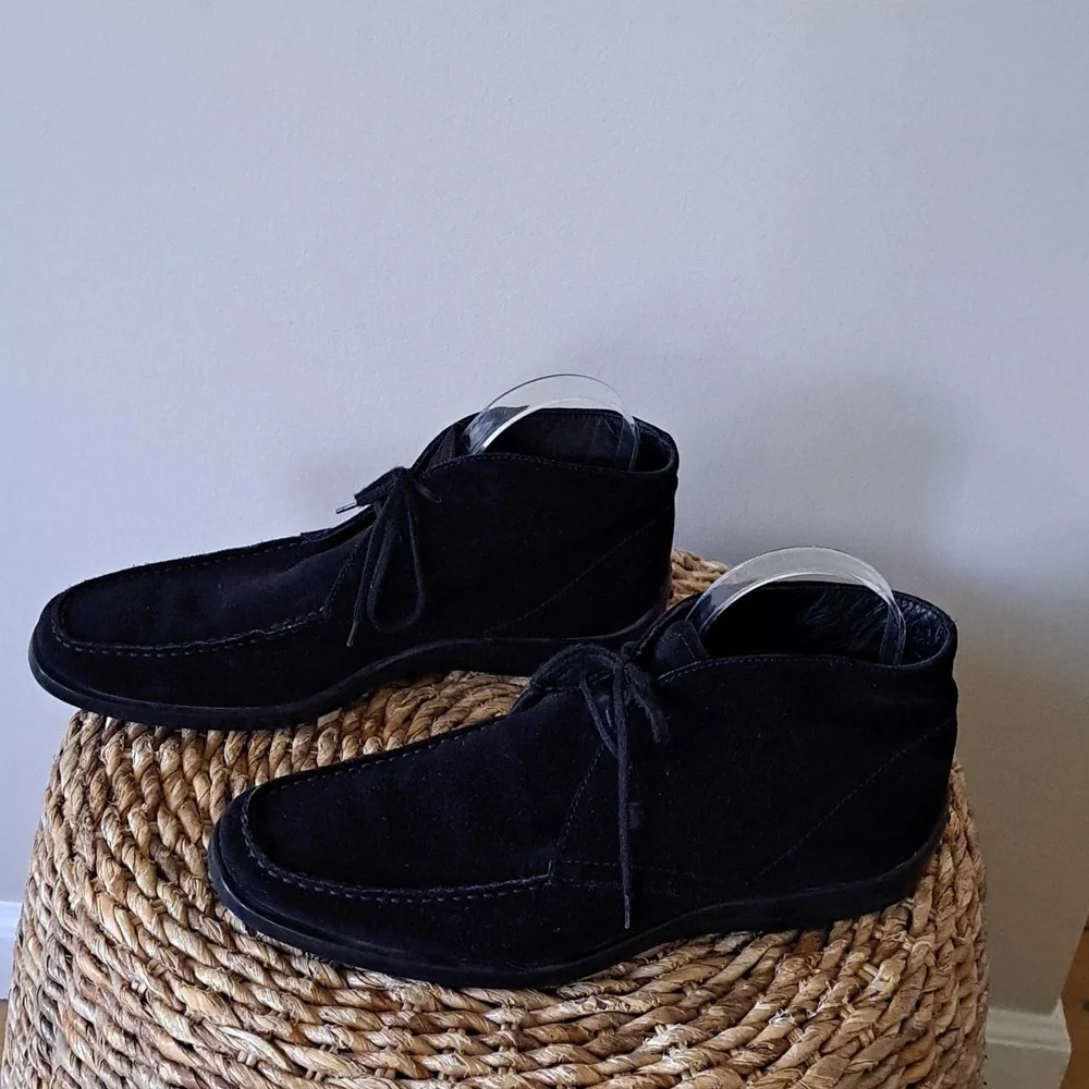 Tod's Mens‎ Polacco Black Suede Leather Lace Up Oxford Style Boots IT7.5/US8.5